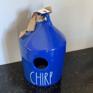 Rae Dunn - CHIRP - blue birdhouse